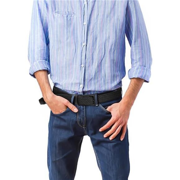 Elastic Braided Stretch Mens Golf Casual Jeans Belts Woven 1 3/8"Nylon WorkBelts - Picture 6 of 7